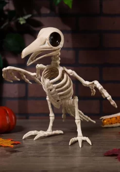 10.5" Creepy Skeleton Raven Decoration