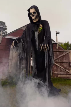 Animated 10 Foot Towering Grim Reaper Prop -Halloween Decoration Store 10ft towering reaper animated prop alt 3