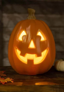 12" Light Up Pumpkin Halloween Decoration
