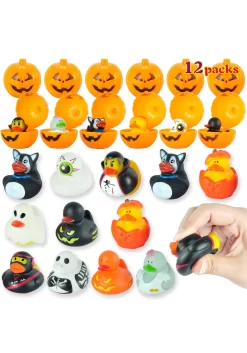 Halloween Prefilled 12 Pack Pumpkin Box With Rubber Duck