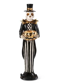 13 Inch Skeleton & Jack O' Lantern With Candle Figure 7 13 Inch Skeleton & Jack O' Lantern With Candle Figure -Halloween Decoration Store 13 skeleton w candle jack o lantern figure alt 3