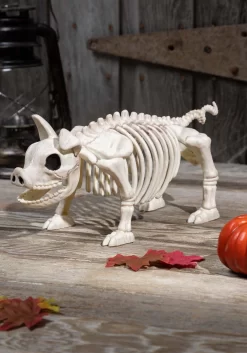 14.75-Inch Pig Skeleton Decoration