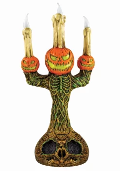 Fun World 14" Creepy Animated Pumpkin Halloween Candelabra