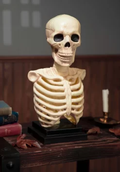 16 Inch Skeleton Bust Prop With Light And Sound