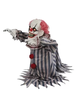 18 Inch Animatronic Jumping Evil Clown Halloween Prop -Halloween Decoration Store 18 inch jumping clown animated prop alt 3