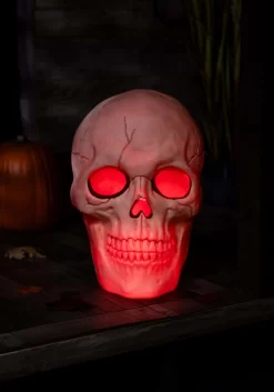 19.75-Inch Light Up And Sound Skull Halloween Decoration -Halloween Decoration Store 19 75 light up and sound skull alt 3