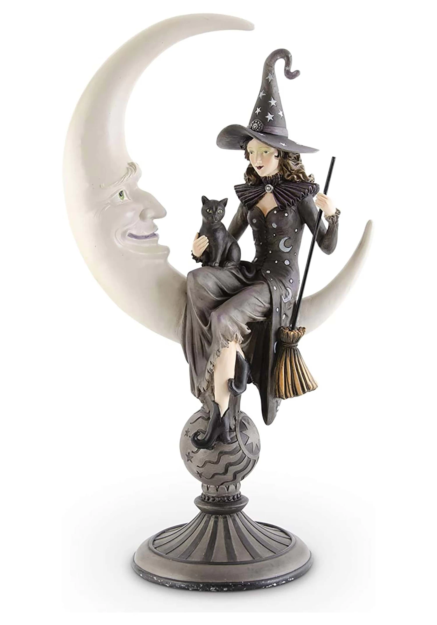 20" Crescent Moon With Sitting Witch Figure 1 20" Crescent Moon With Sitting Witch Figure