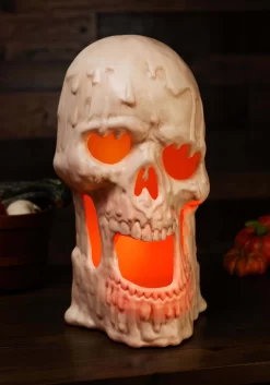 20-Inch Light Up Melting Skull Halloween Decoration -Halloween Decoration Store 20 light up melting skull alt 2