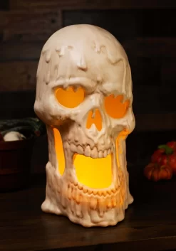 20-Inch Light Up Melting Skull Halloween Decoration -Halloween Decoration Store 20 light up melting skull alt 3