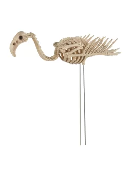 26.5" Skeleton Flamingo Decoration