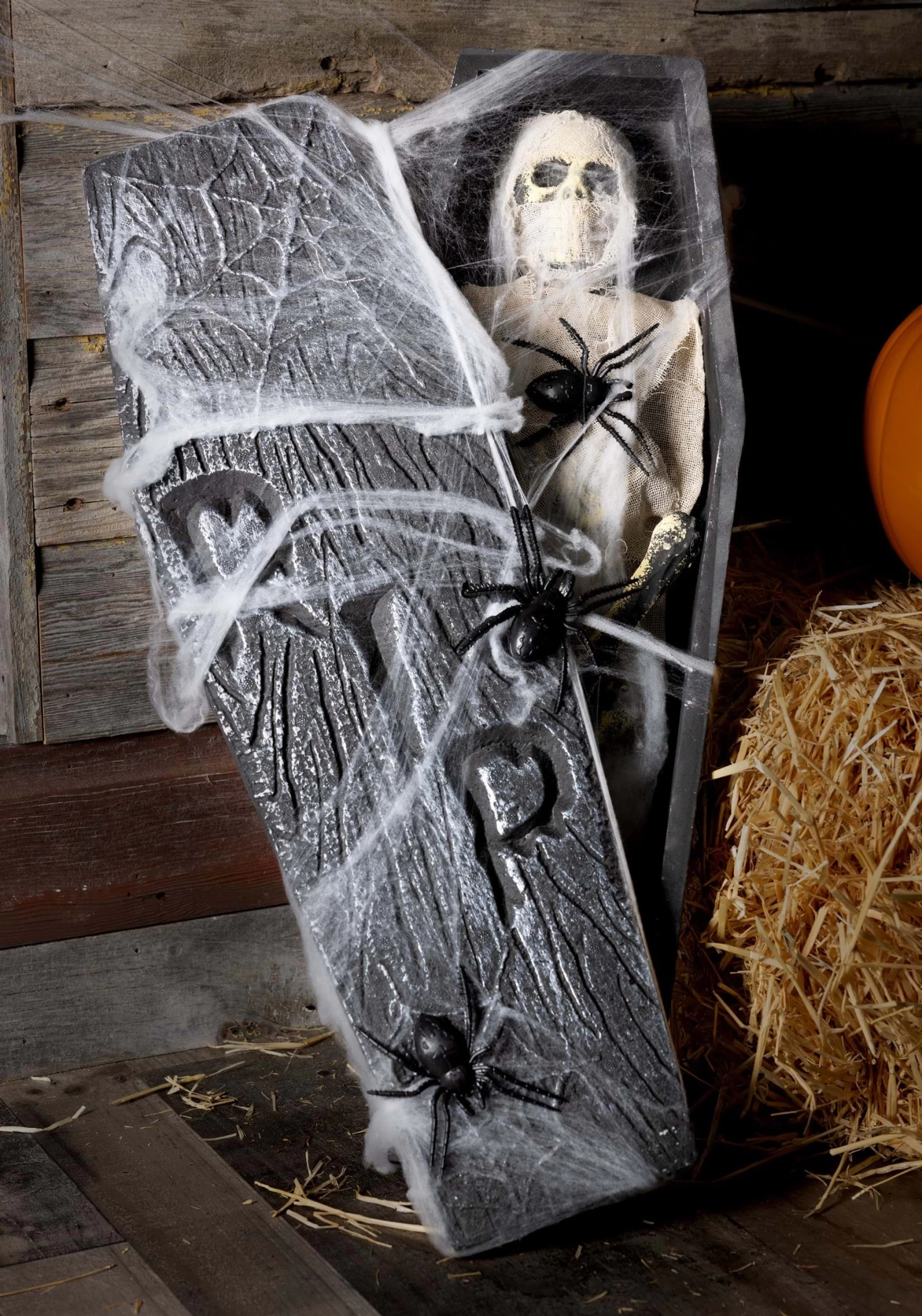 27-Inch Mummy Coffin Halloween Decoration 1 27-Inch Mummy Coffin Halloween Decoration