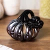 Glass Oil Slick 3 Inch Pumpkin Decoration