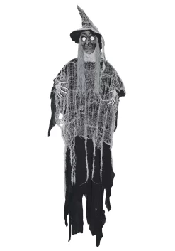 4 FT Hanging Grey Witch Halloween Decoration