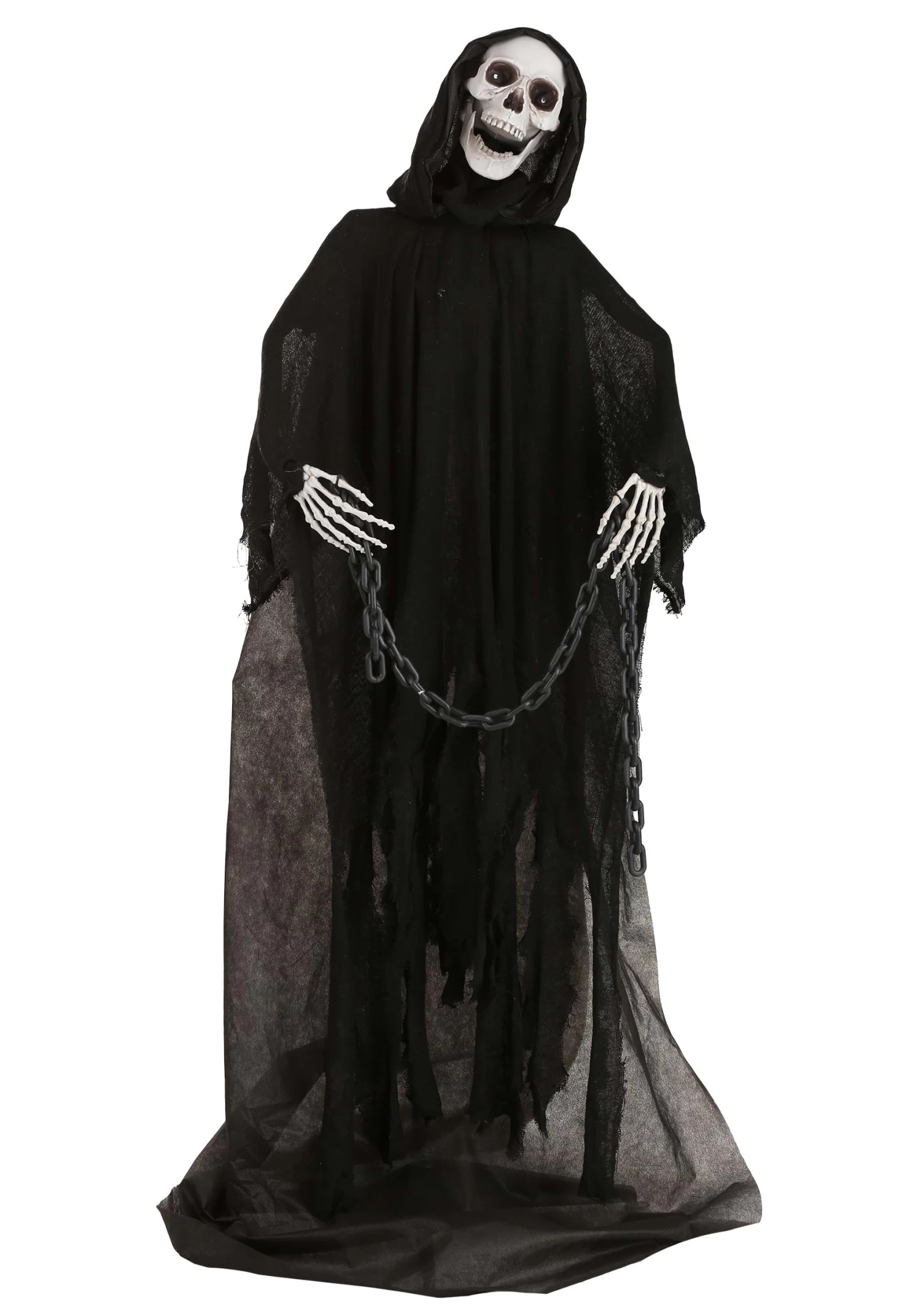 5 Foot Animated Light Up Reaper Halloween Decoration 2 5 Foot Animated Light Up Reaper Halloween Decoration - Image 2