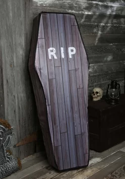 Fun World 5 Foot Collapsible Wood Grain Look Coffin