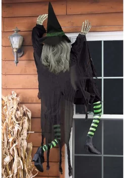 Fun World 5 FT Climbing Witch Wall Halloween Decoration