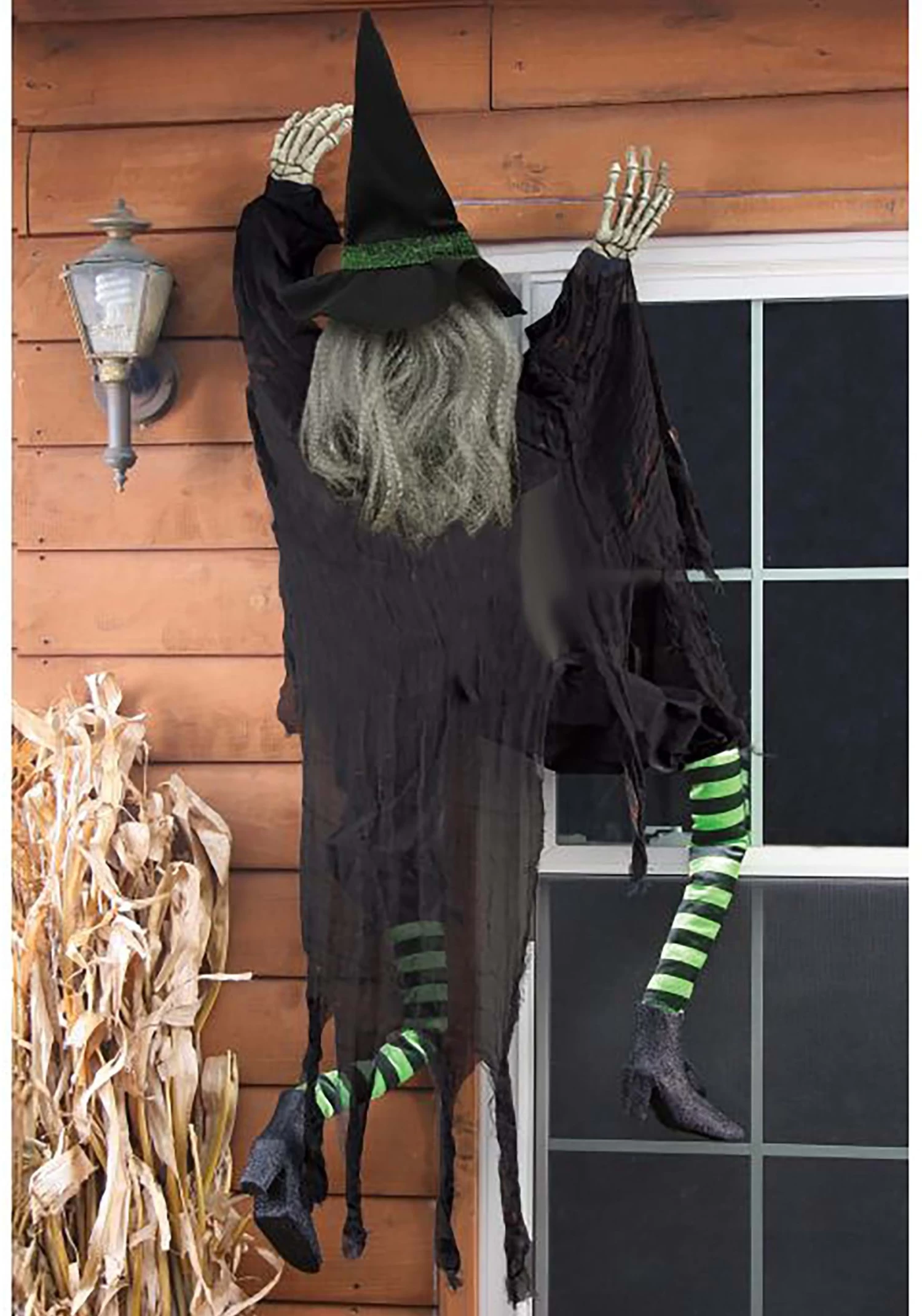 Fun World 5 FT Climbing Witch Wall Halloween Decoration 1 Fun World 5 FT Climbing Witch Wall Halloween Decoration