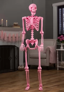Halloween Decoration Store 25 5 Foot Poseable Crazy Bones Skeleton In Pink Halloween Decoration