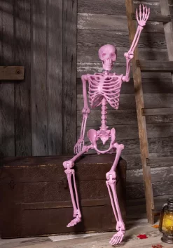 Halloween Decoration Store -Halloween Decoration Store 5ft poseable crazy bones skeleton in pink decoration alt 1