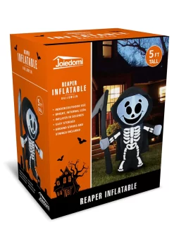 5FT Tall Grim Reaper Inflatable Decoration 6 5FT Tall Grim Reaper Inflatable Decoration -Halloween Decoration Store 5ft tall reaper inflatable decoration alt 2