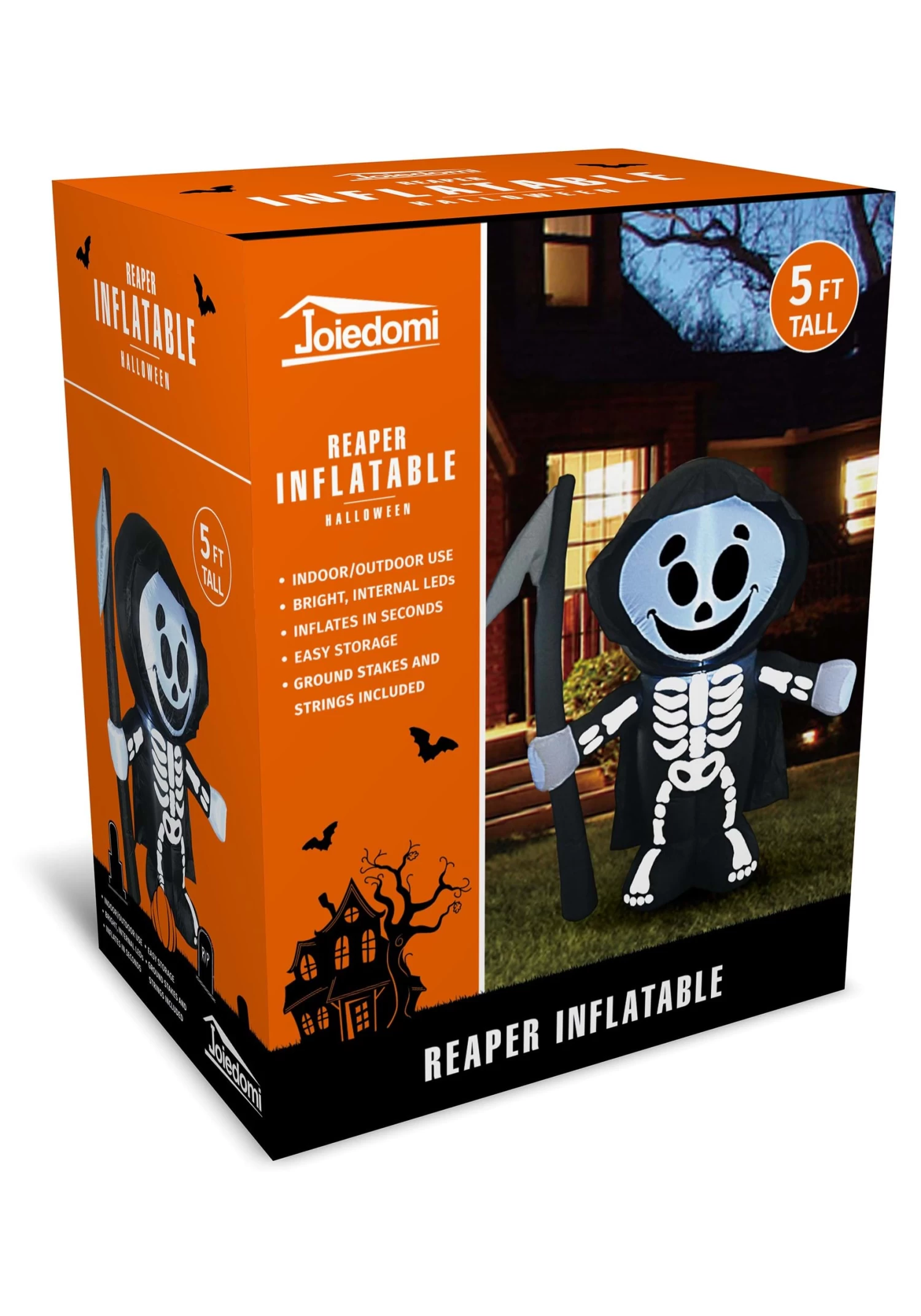 5FT Tall Grim Reaper Inflatable Decoration 3 5FT Tall Grim Reaper Inflatable Decoration - Image 3