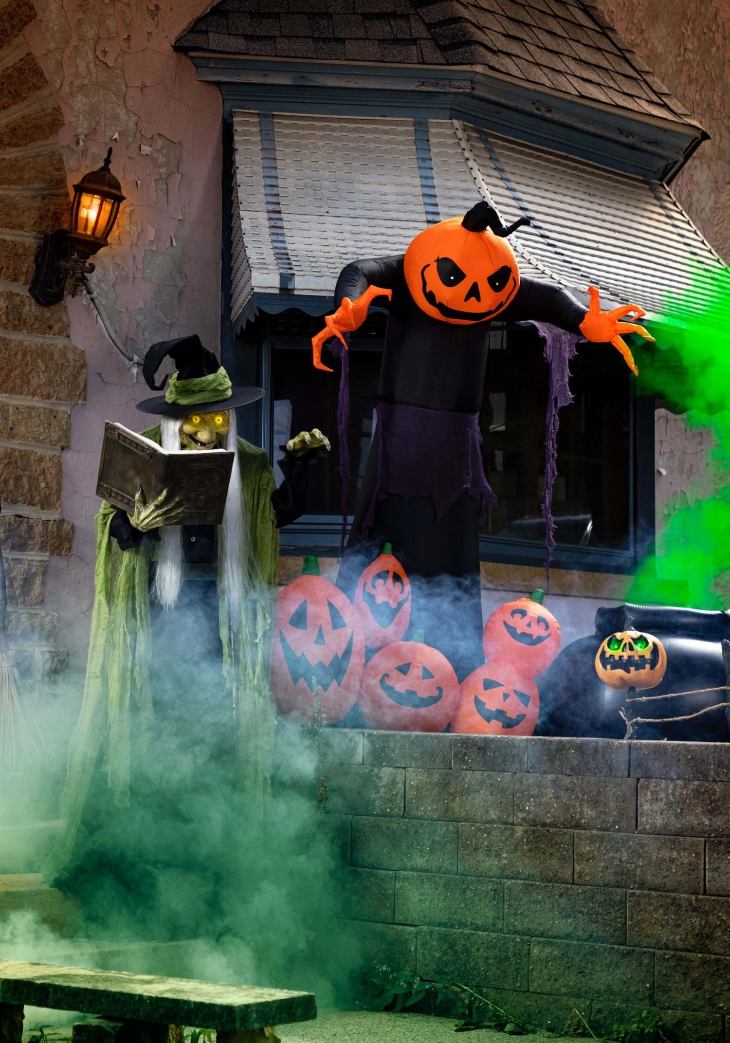 Ghostly 6 Foot Pumpkin Decoration 2 Ghostly 6 Foot Pumpkin Decoration - Image 2