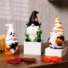 6" Halloween Set Of 3 Character Resin Gnomes Decoration