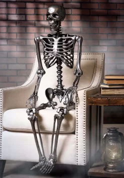60" Gun Metal Life Size Posable Skeleton Prop