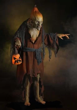 6ft Pumpkin Witch Prop With LED Pumpkin Decoration