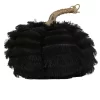 Black 7 Inch Eyelash Fringe Pumpkin