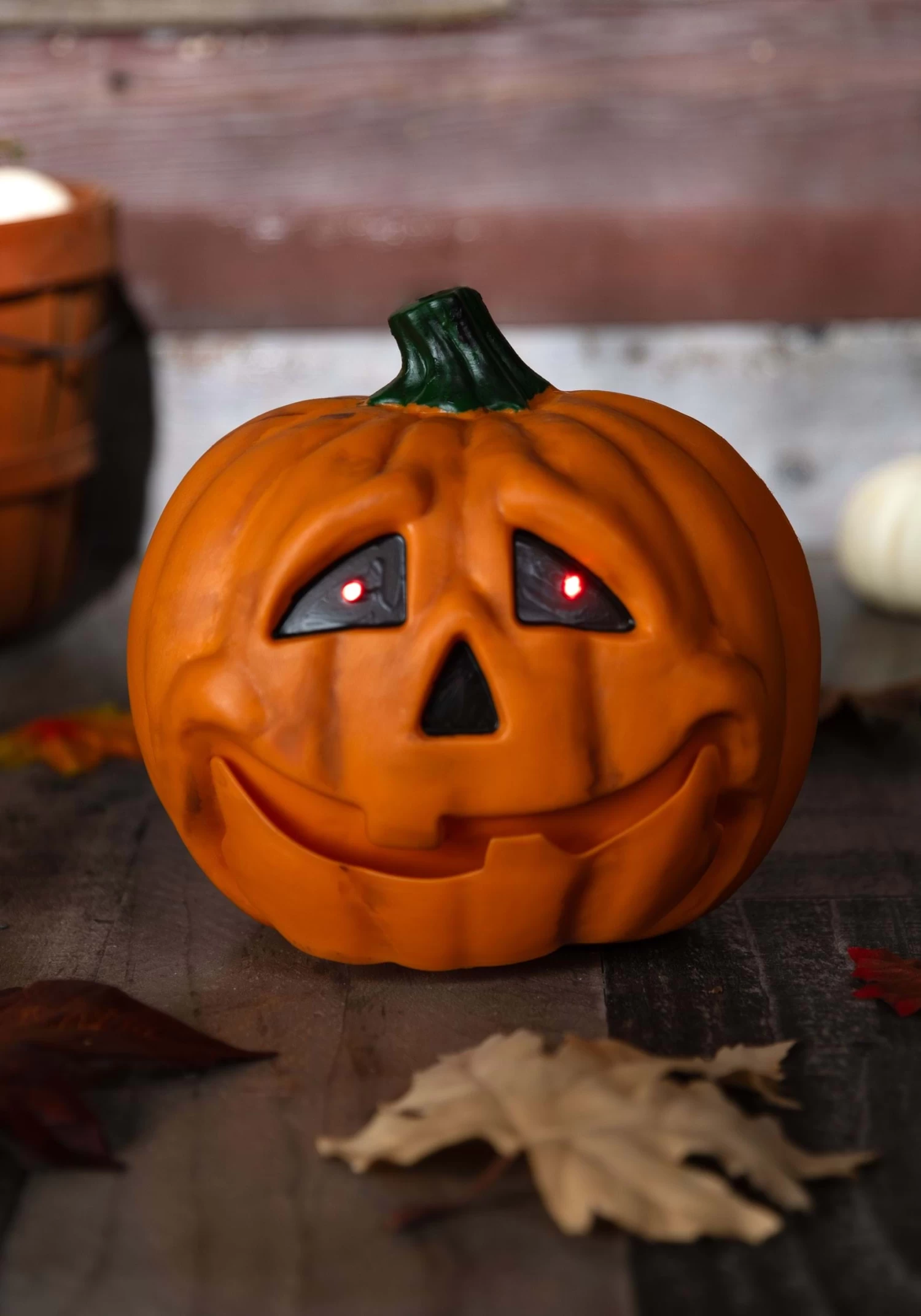 7" Talking Light Up Jack O Lantern W/ Moving Jaw Decoration 1 7" Talking Light Up Jack O Lantern W/ Moving Jaw Decoration