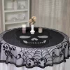AMSCAN 70-Inch Round Skull Lace Decorative Table Cover