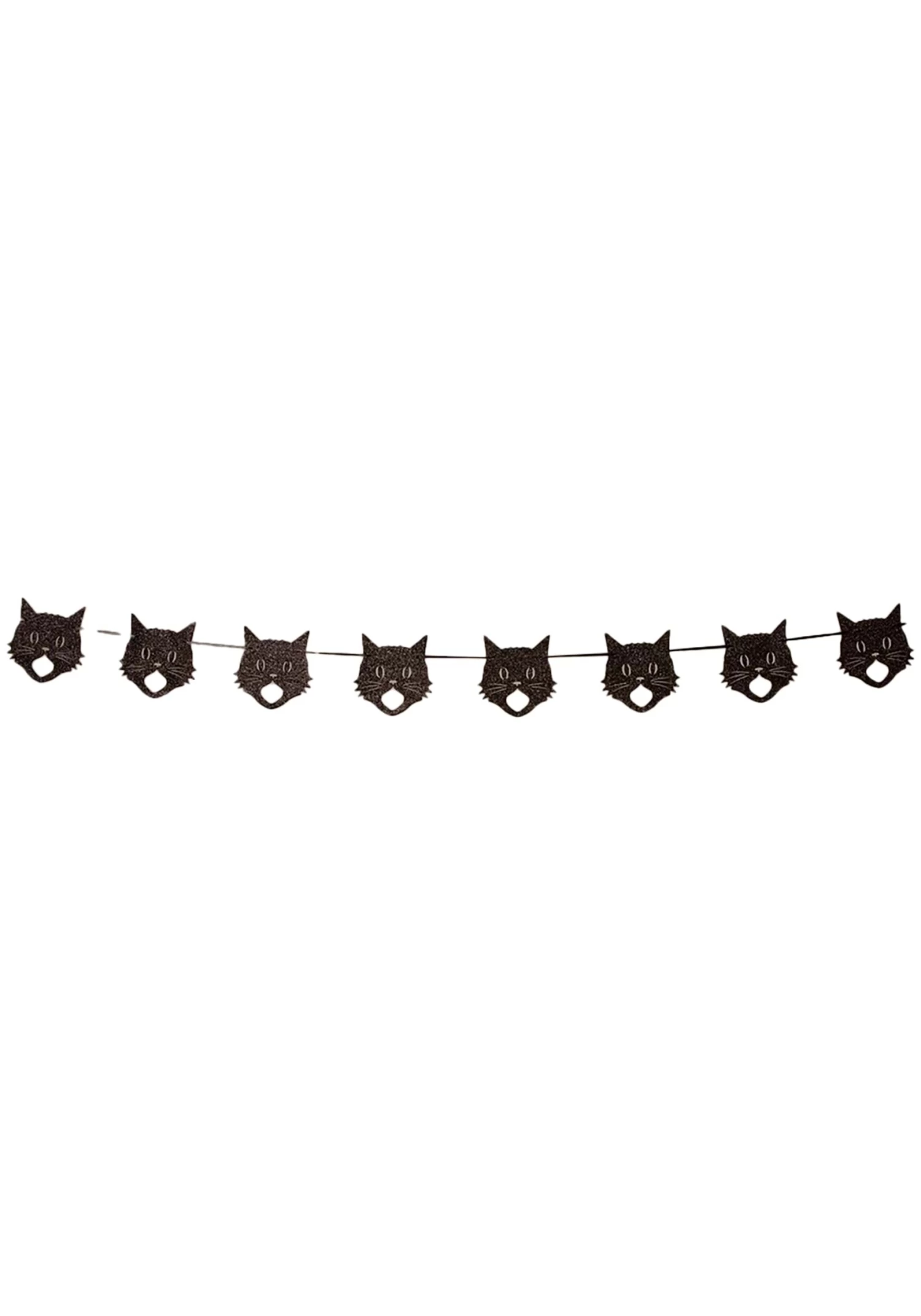 72" Glittered Scaredy Cat Silhouette Garland Decoration 2 72" Glittered Scaredy Cat Silhouette Garland Decoration - Image 2