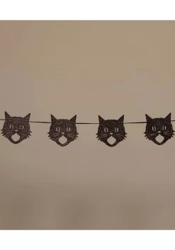 72" Glittered Scaredy Cat Silhouette Garland Decoration 6 72" Glittered Scaredy Cat Silhouette Garland Decoration -Halloween Decoration Store 72 glittered scaredy cat silhouette garland alt 2