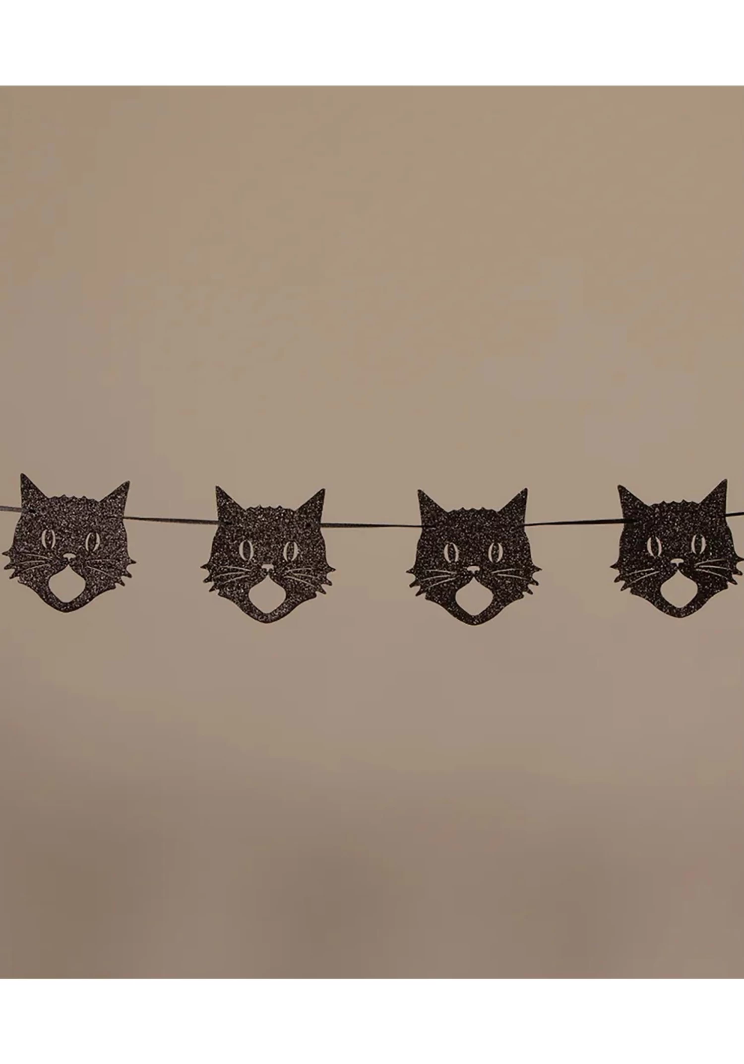 72" Glittered Scaredy Cat Silhouette Garland Decoration 3 72" Glittered Scaredy Cat Silhouette Garland Decoration - Image 3