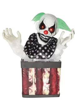 Clown In Box Animated Halloween Prop -Halloween Decoration Store animated clown in box alt 2