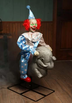 Animated Rocking Clown And Elephant Halloween Decoration -Halloween Decoration Store animated rocking elephant clown alt 4