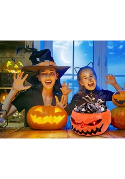 Scary Animated Pumpkin Candy Bowl -Halloween Decoration Store animated scary pumpkin candy bowl alt 2
