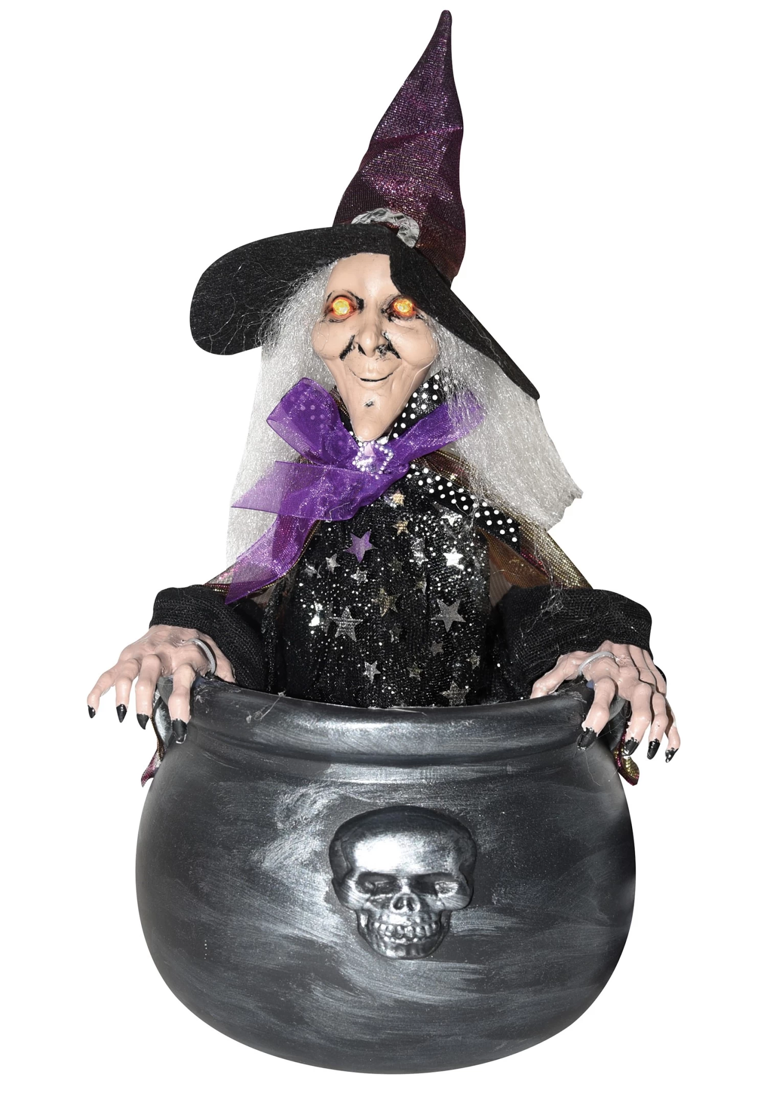 Animated Witch In Cauldron Decor 1 Animated Witch In Cauldron Decor