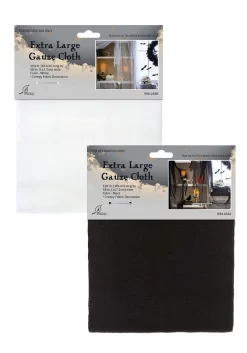 Extra Large Black And White Gauze Cloth Decoration Set