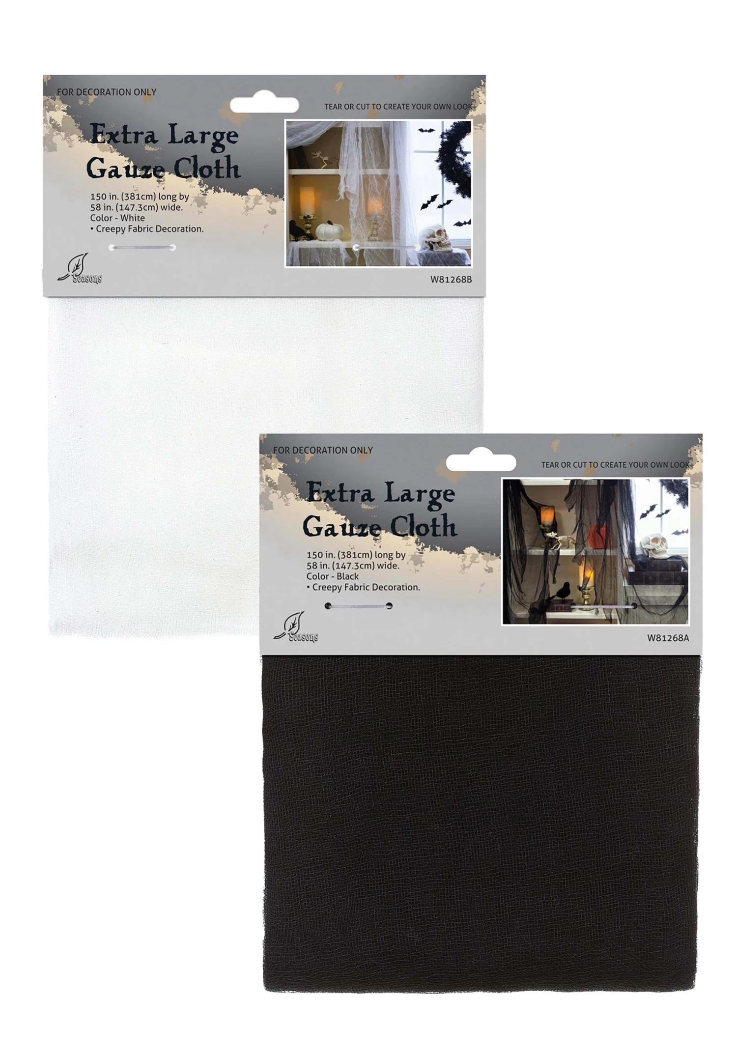 Extra Large Black And White Gauze Cloth Decoration Set 1 Extra Large Black And White Gauze Cloth Decoration Set