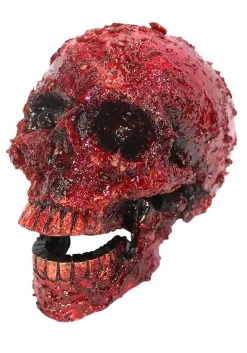 Bloody Resin Skull Prop Decoration -Halloween Decoration Store bloody resin skull prop alt 1