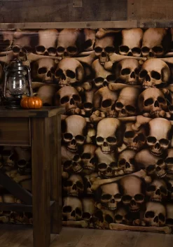 Wall Of Skulls Catacombs Wall Backdrop Decoration
