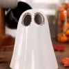 Ceramic White Ghost With LED Eyes