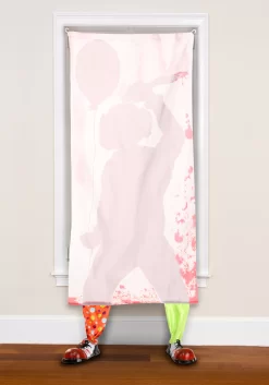 Scary Clown Curtain Decoration