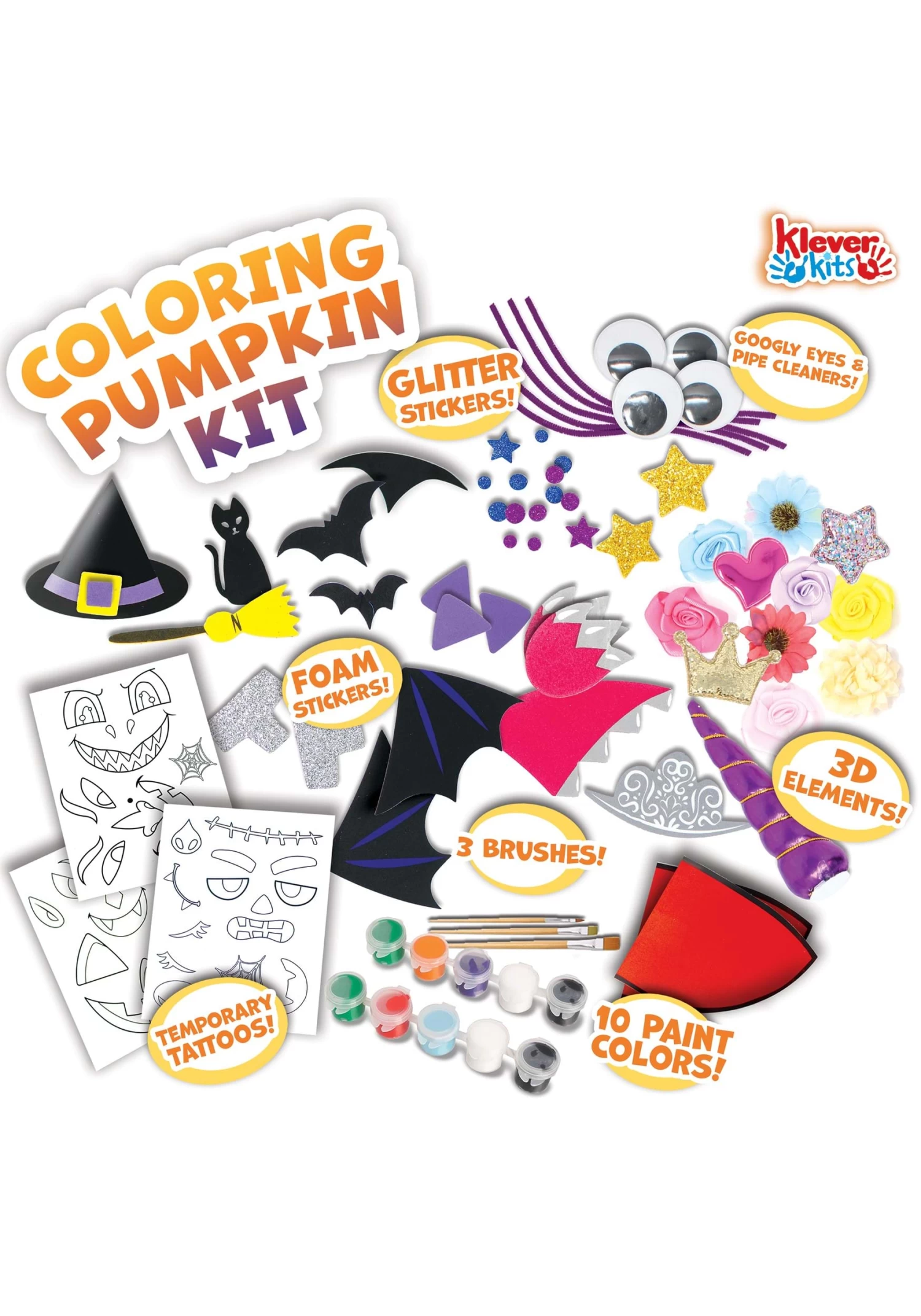 8 Characters Pumpkin Coloring Kit 2 8 Characters Pumpkin Coloring Kit - Image 2