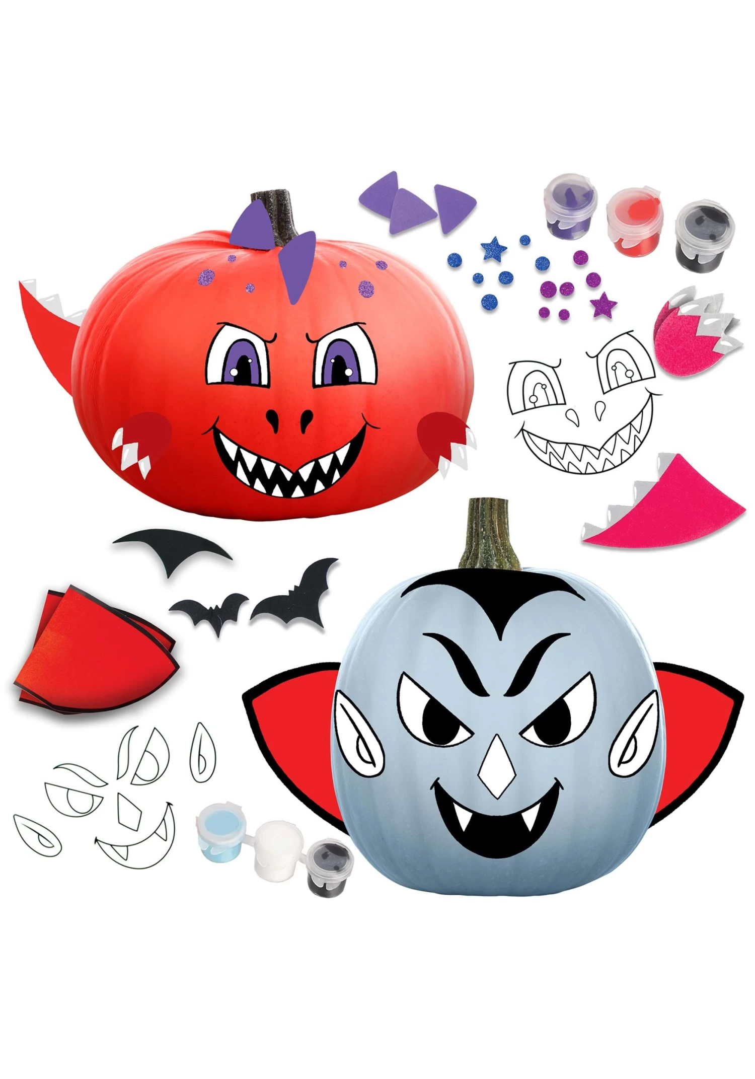 8 Characters Pumpkin Coloring Kit 4 8 Characters Pumpkin Coloring Kit - Image 4