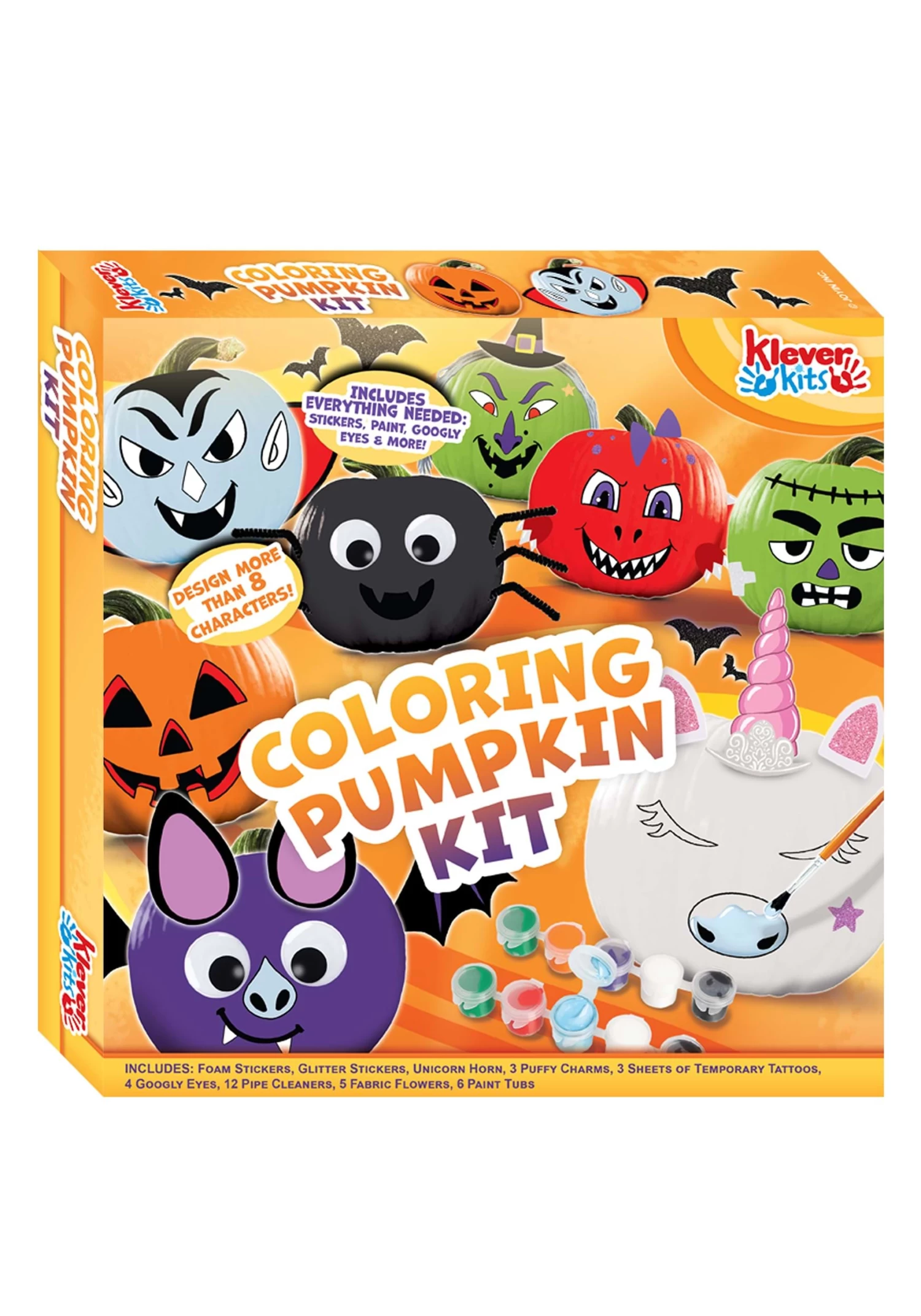 8 Characters Pumpkin Coloring Kit 1 8 Characters Pumpkin Coloring Kit