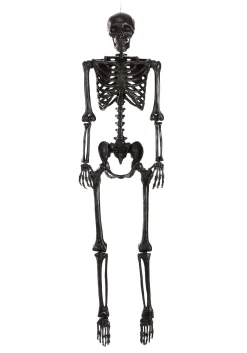 5 Foot Poseable Crazy Bones Skeleton In Black Halloween Decoration -Halloween Decoration Store crazy bones poseable skeleton in black alt 2
