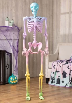 Halloween Decoration Store 35 5 Foot Poseable Crazy Bones Skeleton In Rainbow Halloween Decoration